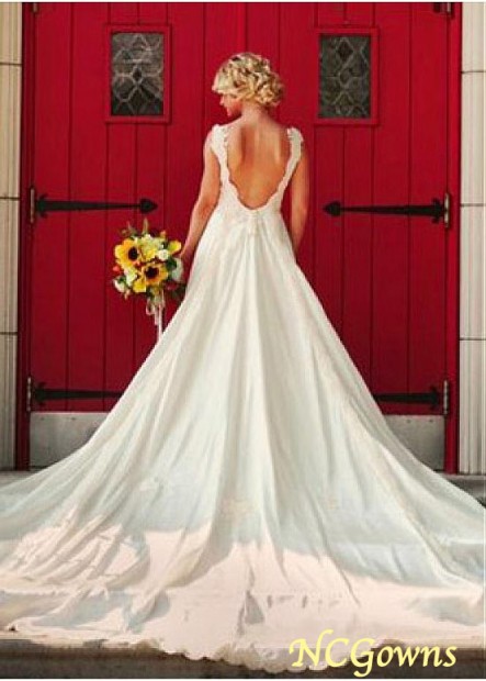 Ncgowns Full Length Length Cathedral 50-70Cm Along The Floor A-Line Wedding Dresses