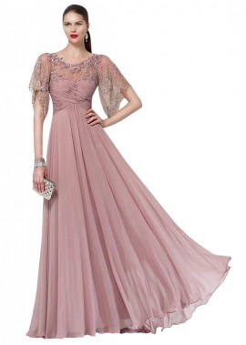 Pink A-line Mother of the Bride Dresses