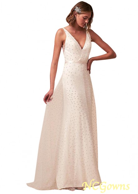 Tulle V-Neck Wedding Dresses T801525319999