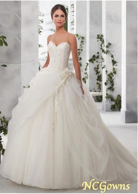 Lace  Organza Fabric Wedding Dresses