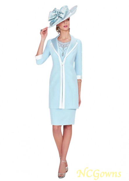Blue Mother of the Bride Short Dresses with Coat/Jacket