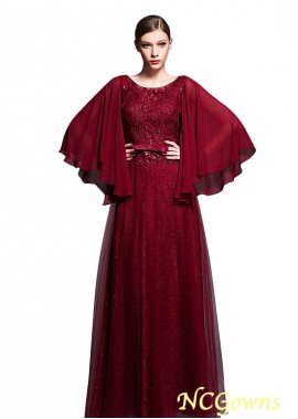 Full Length Length Scoop Red Dresses