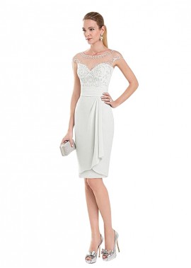 Knee-Length Cap Sleeve Mother Of The Bride Dresses