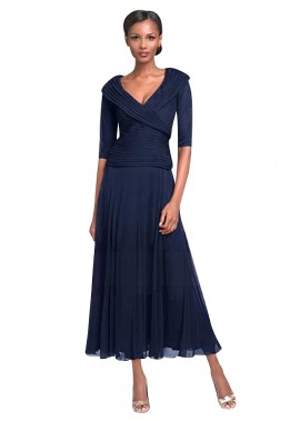 NCGowns Navy Mother Of The Bride Dress Ankle Length T801525338428