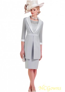 Knee Length Short Mother of the Bride Dresses with Coat/Jacket