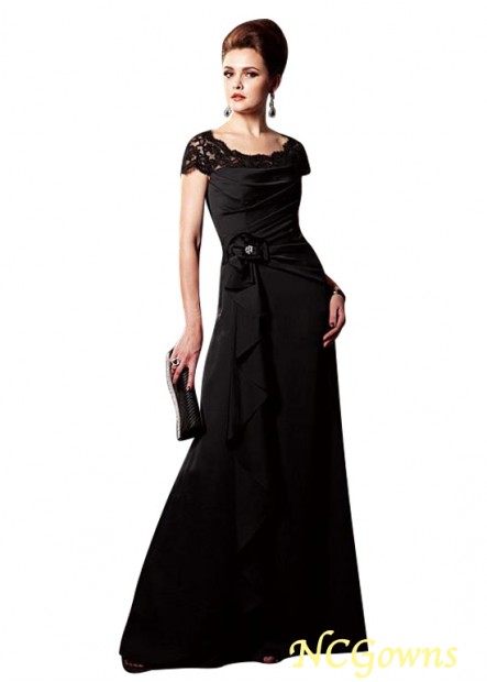 Tulletaffeta Fabric Cap Black Bateau Black Dresses