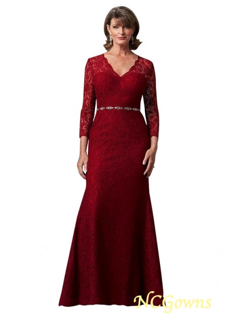 Ncgowns Lace Red Tone Color Family Sheath Column Full Length Length Color