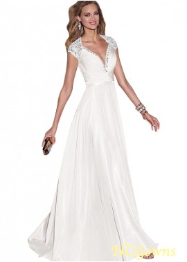 White A-Line Full Length Mother Of The Bride Dresses