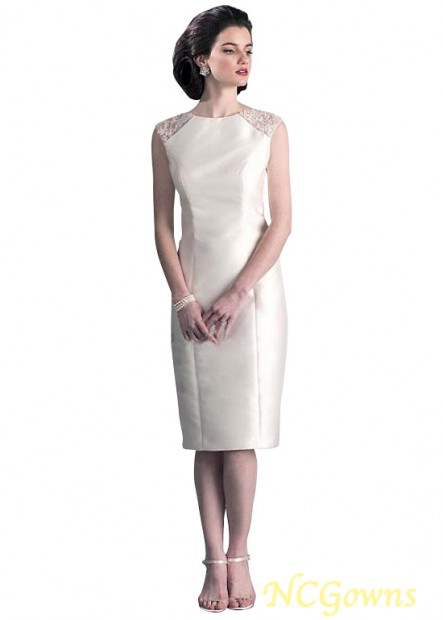 Satin Sheath Column White Color Family Mother Of The Bride Dresses
