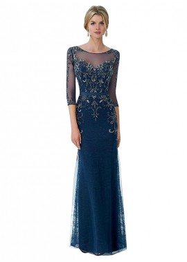 Ncgowns Bateau Neckline Teal Blue Mother Of The Bride Dresses