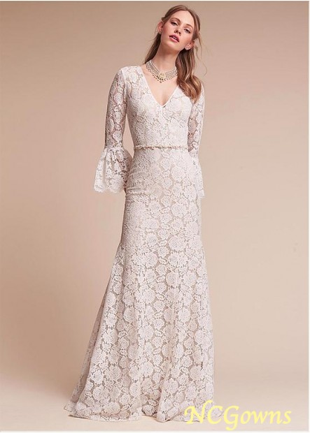 Ncgowns Illusion Natural Waistline With Sleeves