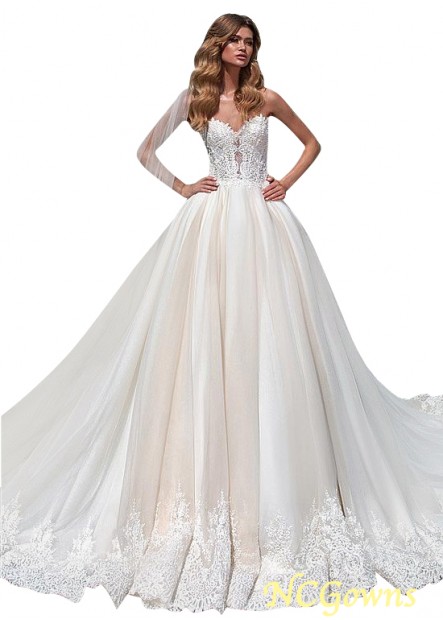 Ball Gown Natural Waistline Royal Monarch 70Cm Along The Floor Train Wedding Dresses
