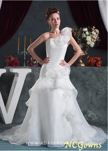 Asymmetrical Waistline Full Length Sweep 15-30Cm Along The Floor Wedding Dresses