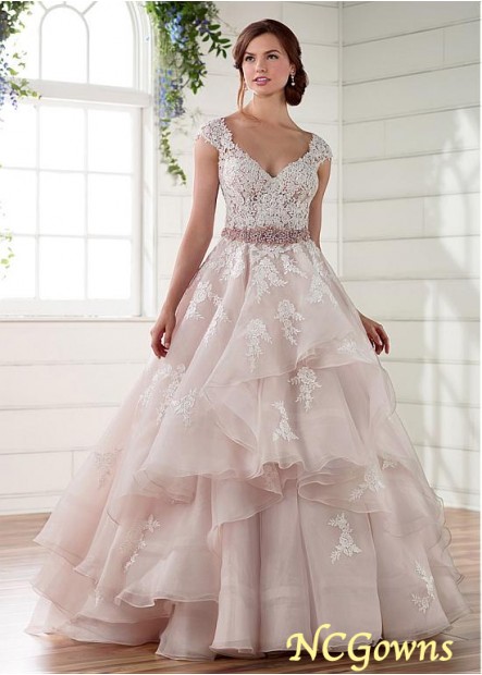 Natural A-Line Silhouette Cathedral 50-70Cm Along The Floor Train Full Length Length Wedding Dresses