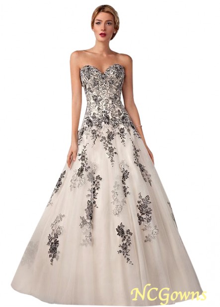 Sleeveless Sleeve Length Natural Tulle Sweetheart Neckline Wedding Dresses T801525386743