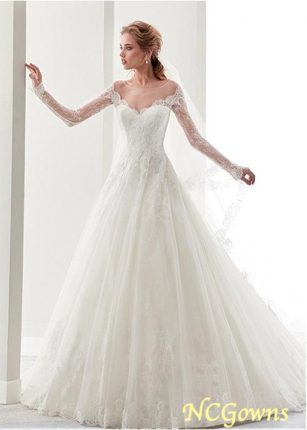 Tulle  Satin Fabric Full Length Length Wedding Dresses