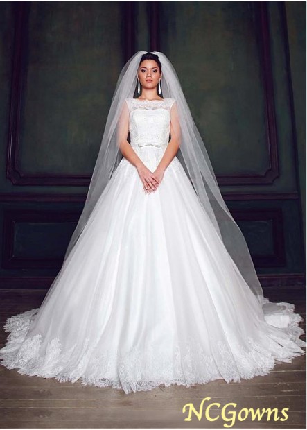 A-Line Silhouette Cap Sleeve Type Short Sleeve Length Tulle Cathedral 50-70Cm Along The Floor Wedding Dresses T801525328165