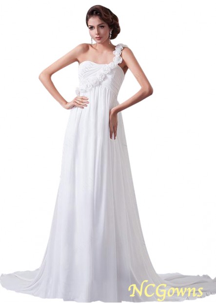 Ncgowns Sweep 15-30Cm Along The Floor Full Length Sleeveless Sleeve Length A-Line Silhouette Wedding Dresses