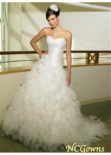 Ball Gown Asymmetrical Waistline Sleeveless Length Sweetheart Wedding Dresses T801525321136