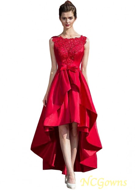 Pleat A-Line Red Dresses T801525406503