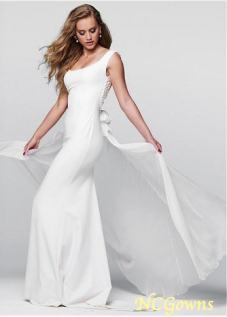 White Sheath Column Silhouette Straight Skirt Type Prom Dresses T801525414371