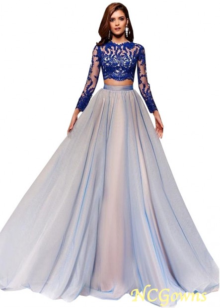 Ncgowns Pleat Blue Tone Color Family Floor-Length Style