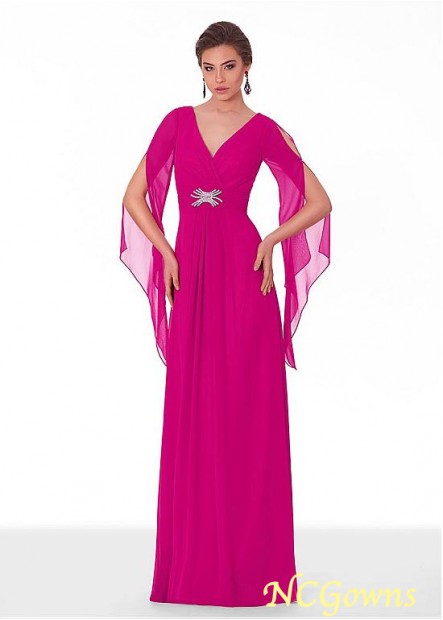 Floor-Length Chiffon A-Line Silhouette Without Train Train Style T801525358334