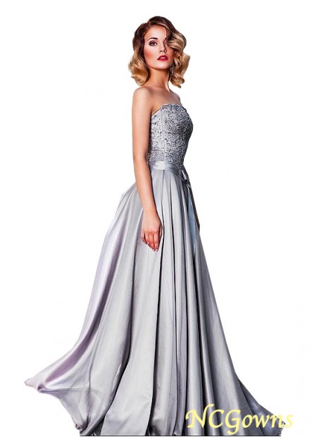 Strapless Silver Color Family Silver Dresses