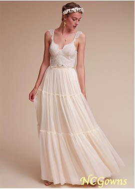 Natural Sleeveless Wedding Dresses