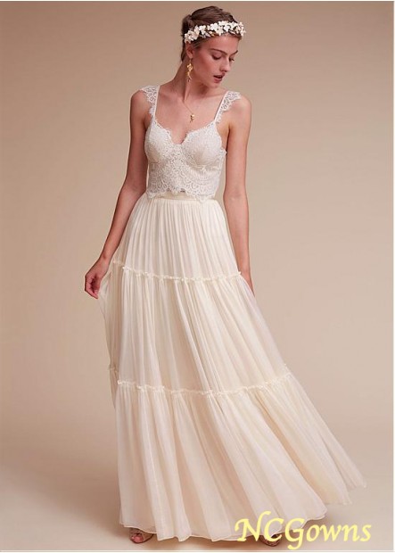 Natural Sleeveless Wedding Dresses