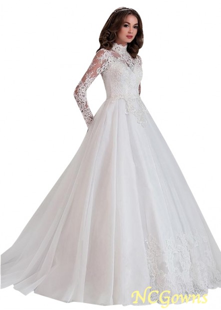 Ncgowns Tulle  Lace Fabric Illusion High Ball Gowns