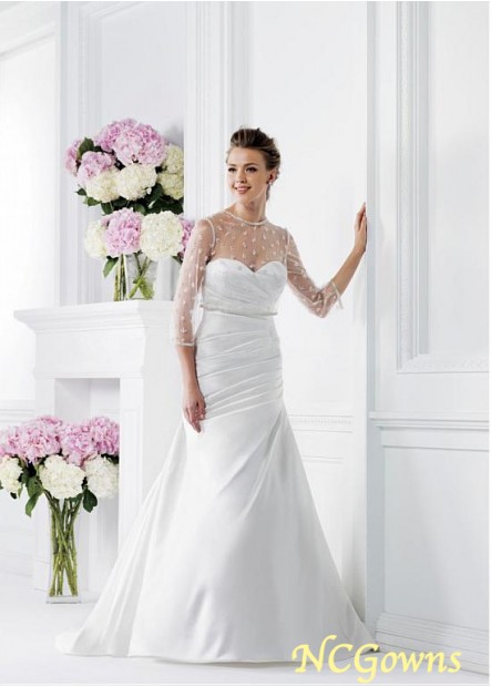 Full Length Length Sweep 15-30Cm Along The Floor Natural Wedding Dresses