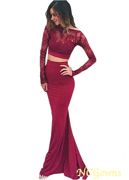 Acetate Satin Fabric Bateau Red Tone Color Family With Sleeves