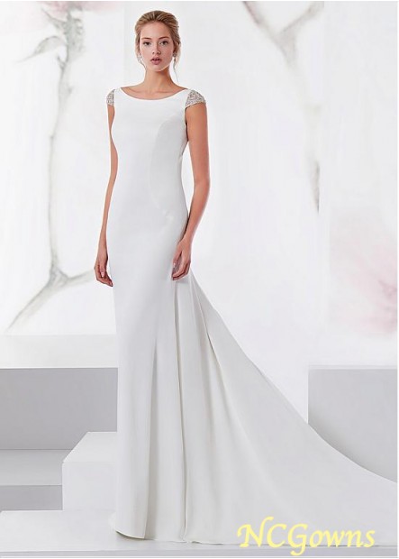 Sheath Column Cap Natural Waistline Scoop Full Length Short Wedding Dresses
