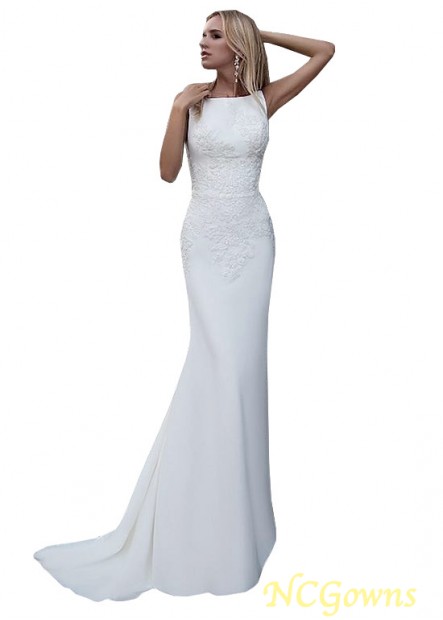 Mermaid Trumpet Silhouette Full Length Length Sleeveless Bateau Beach Wedding Dresses