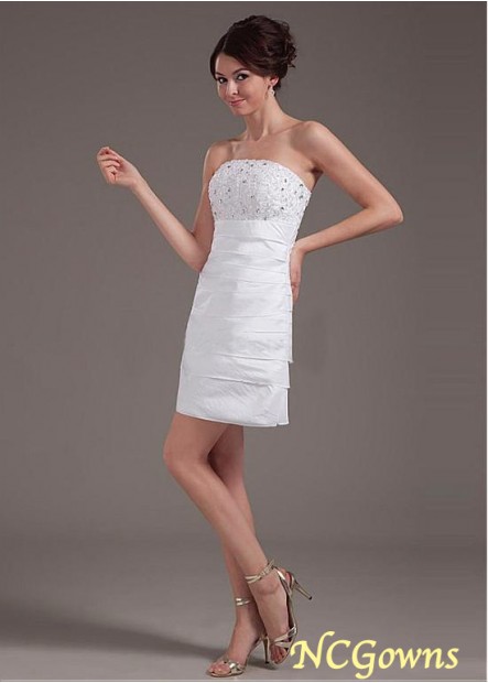 Sheath Column Silhouette Sleeveless Sleeve Length Short Wedding Dresses