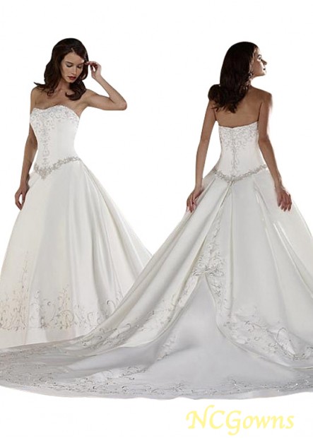 Sleeveless Sleeve Length Strapless Wedding Dresses