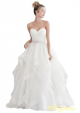 Sleeveless Sleeve Length Sweep 15-30Cm Along The Floor Train Sweetheart Natural Wedding Dresses