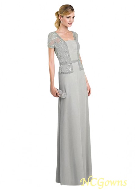 Square Full Length Illusion Sleeve Type Mother Of The Bride Dresses