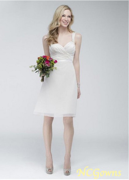 A-Line White Color Family Knee-Length Length White Dresses