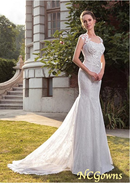 Square Lace Fabric Full Length Mermaid Trumpet Wedding Dresses T801525383392