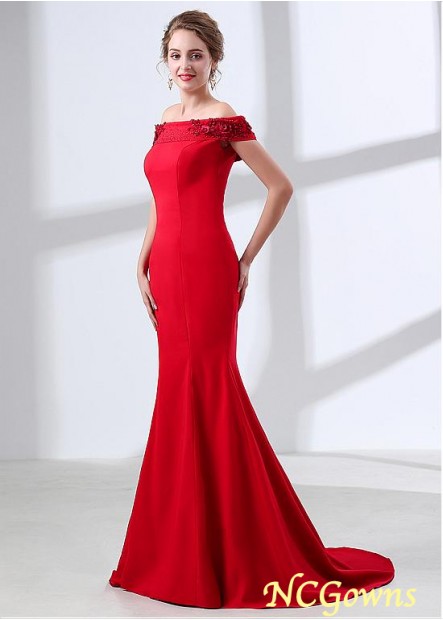 Mermaid Trumpet Silhouette Off-The-Shoulder Neckline Fishtail Skirt Type Special Occasion Dresses