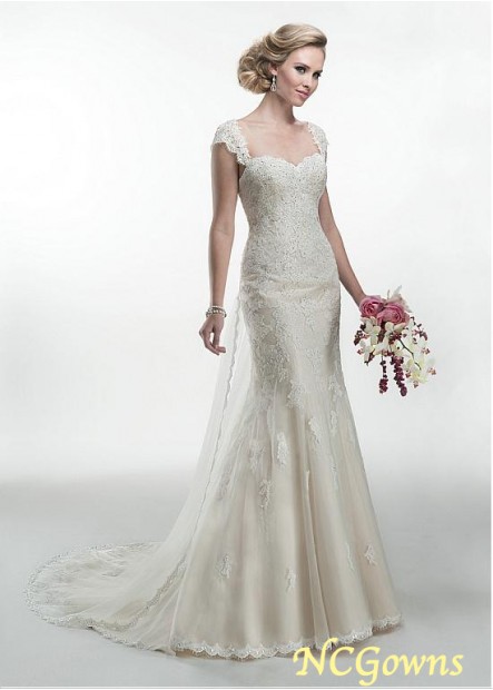 Natural Cap Full Length Length Wedding Dresses