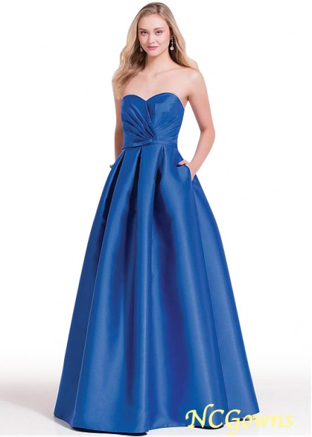 Ncgowns Sweetheart Satin Blue Tone Color Family A-Line Prom Dresses