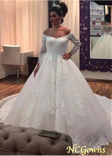 Full Length Long Sleeve Length Illusion Wedding Dresses