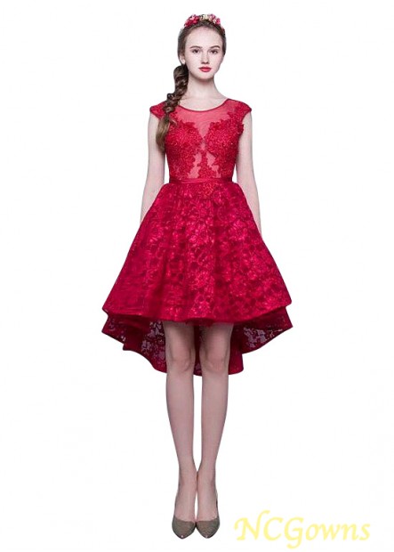 Ncgowns Red Tone Color Family Hi-Lo A-Line Scoop Red Dresses