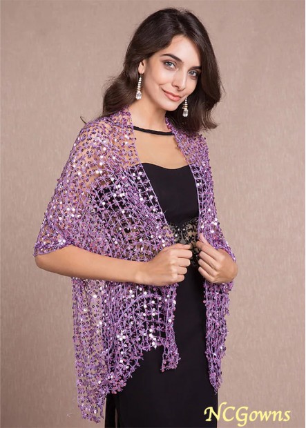 Sleeveless Shawls With Sequin Party Evening Wedding Wraps J121658825656